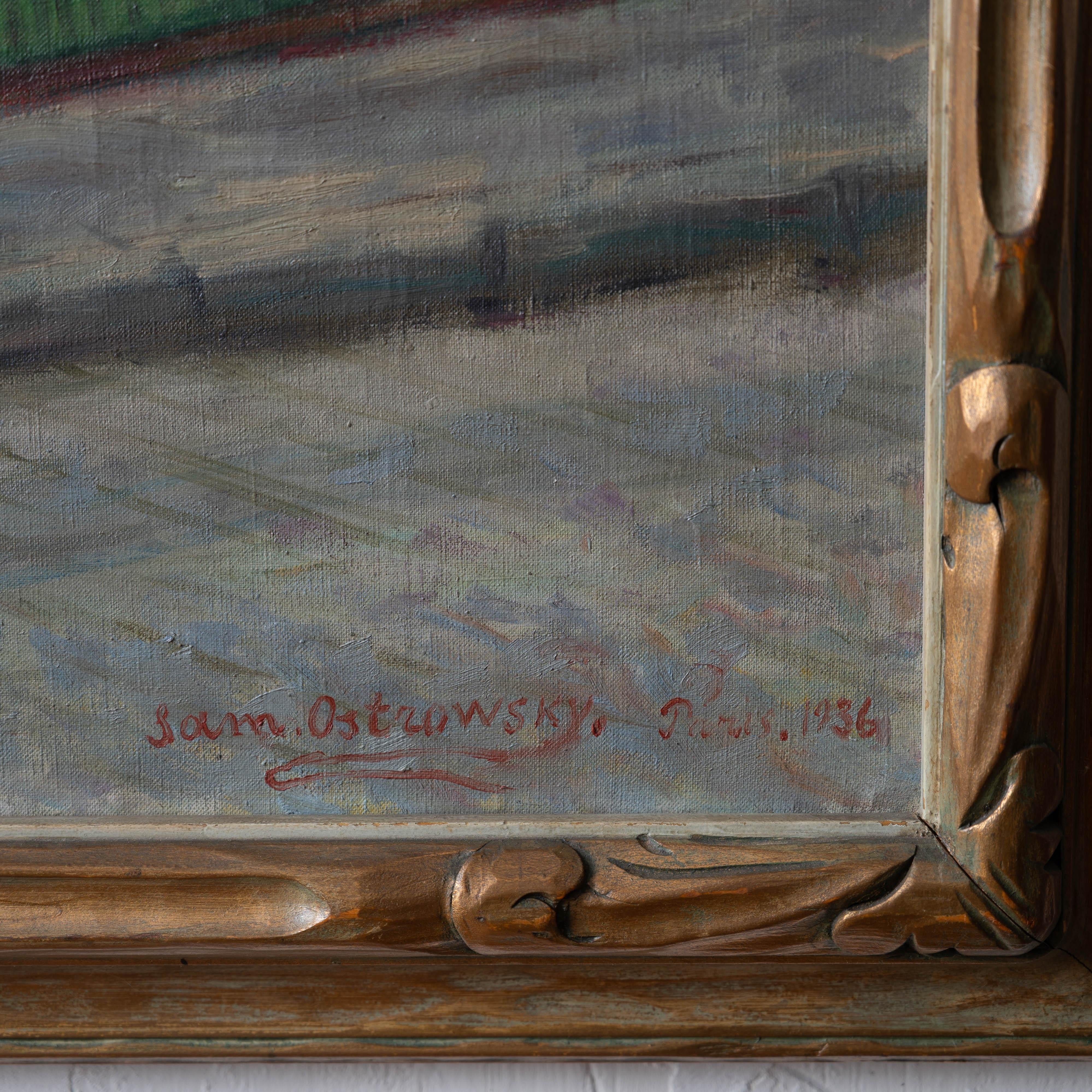 Sam Ostrowsky - Quartier Latin Square, Paris, 1936 (Leinwand) im Angebot