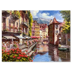 "Afternoon in Annecy" Hand Embellished Limited Edition Publisher's Proof 