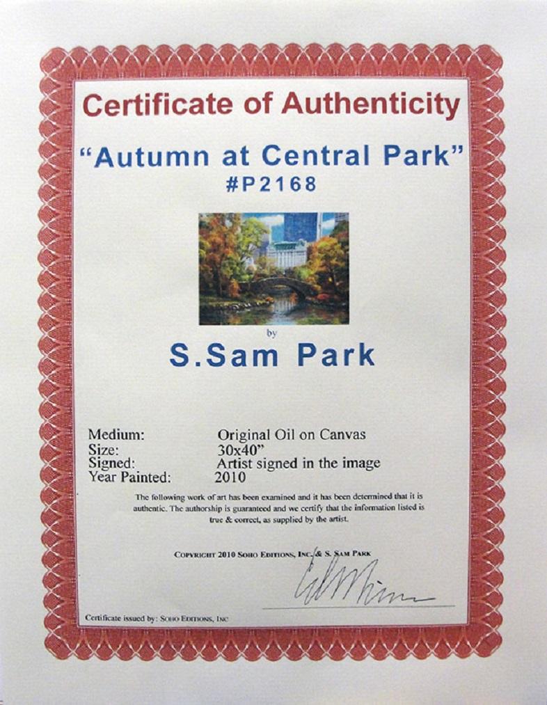 AUTUMN AT CENTRAL PARK - Painting by Sam Park