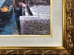 GONDOLAS ON THE CANAL (EMBELLISHED)