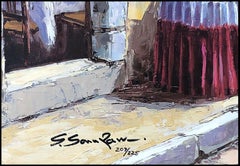 Sam Park Original Giclee on Canvas Signed Large Archway Capri Art