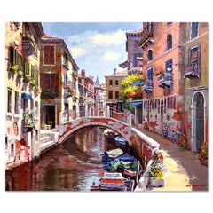 "Venice Bicycle" Hand Embellished Limited Edition Printer's Proof on Canvas