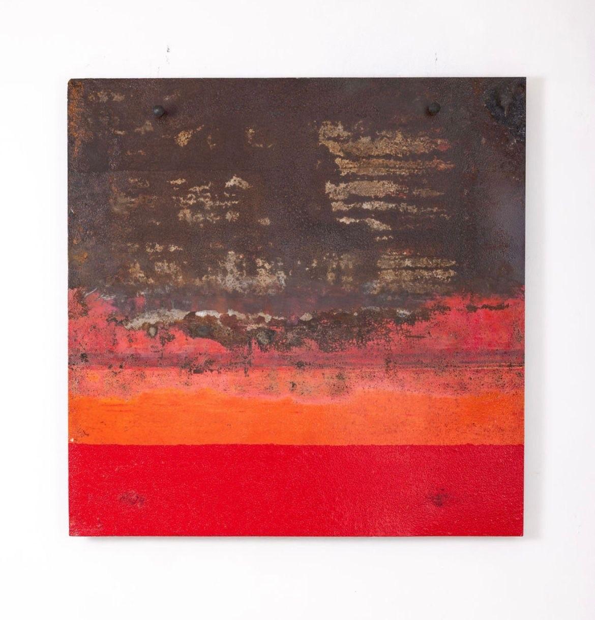 Abstract Painting Sam Peacock - Minerai de charbon corallien