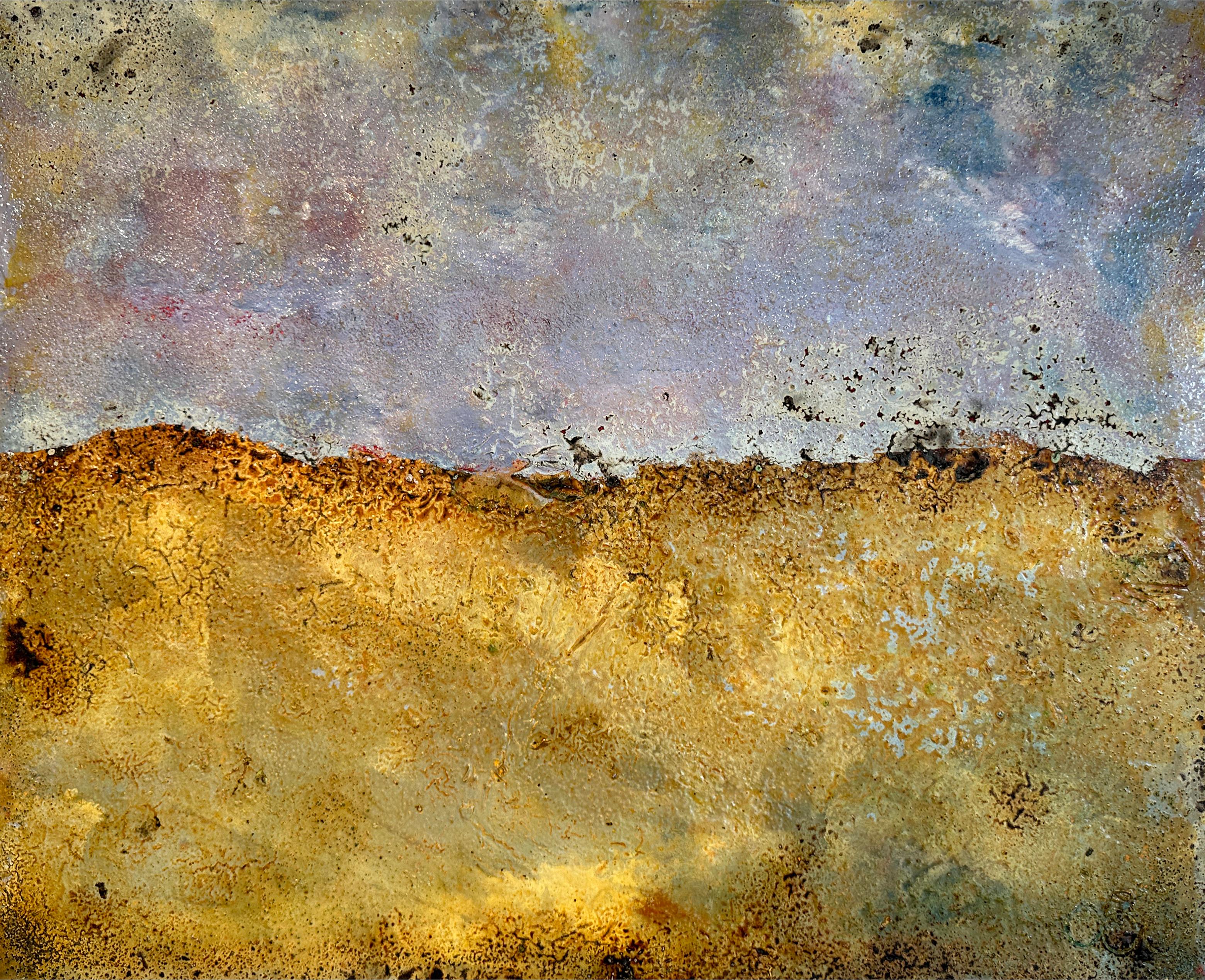 Singleton Sam Peacock Pittura ad olio contemporanea acciaio, pittura astratta in vendita 9