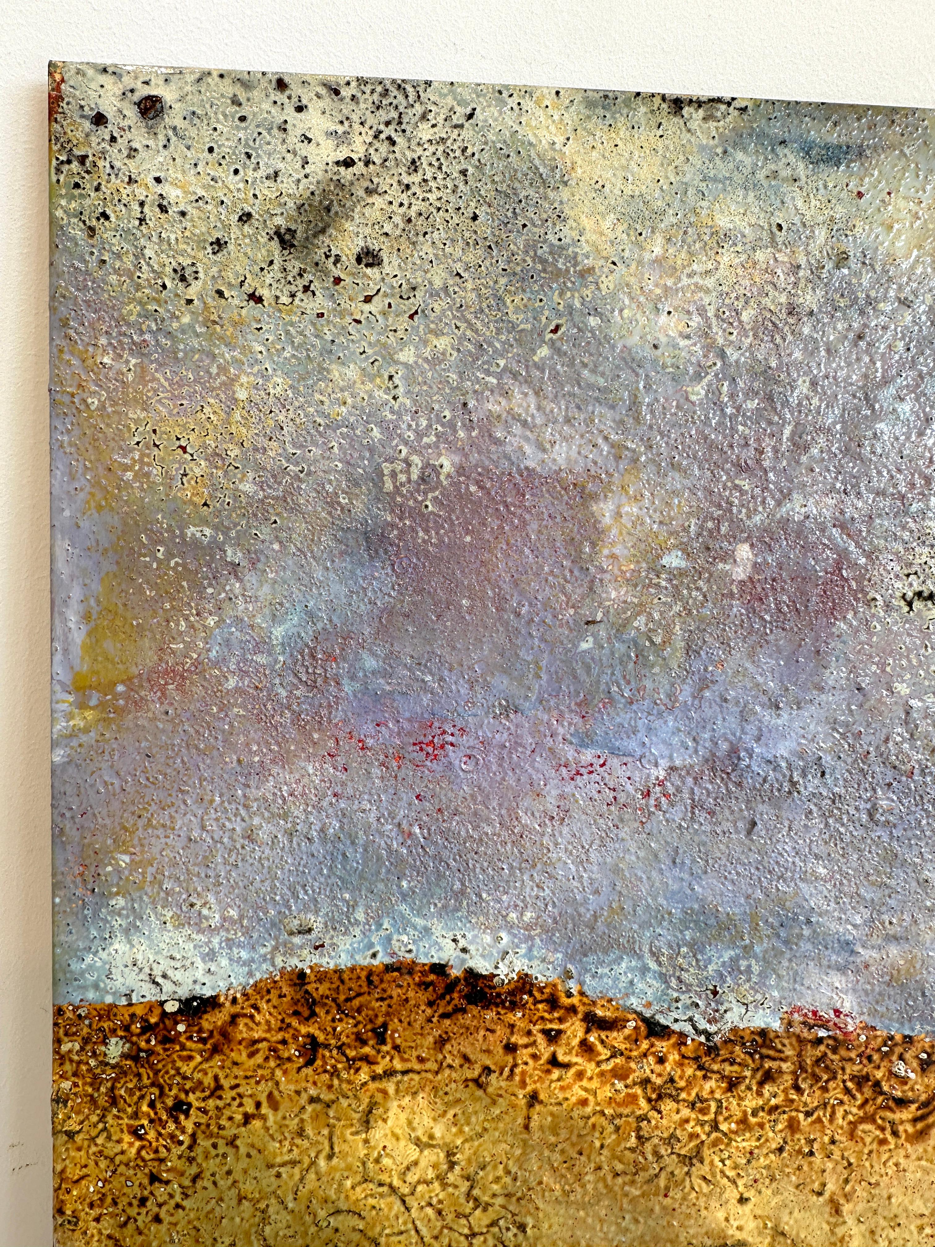 Singleton Sam Peacock Contemporary Oil Painting steel, abstract painting in vendita 11
