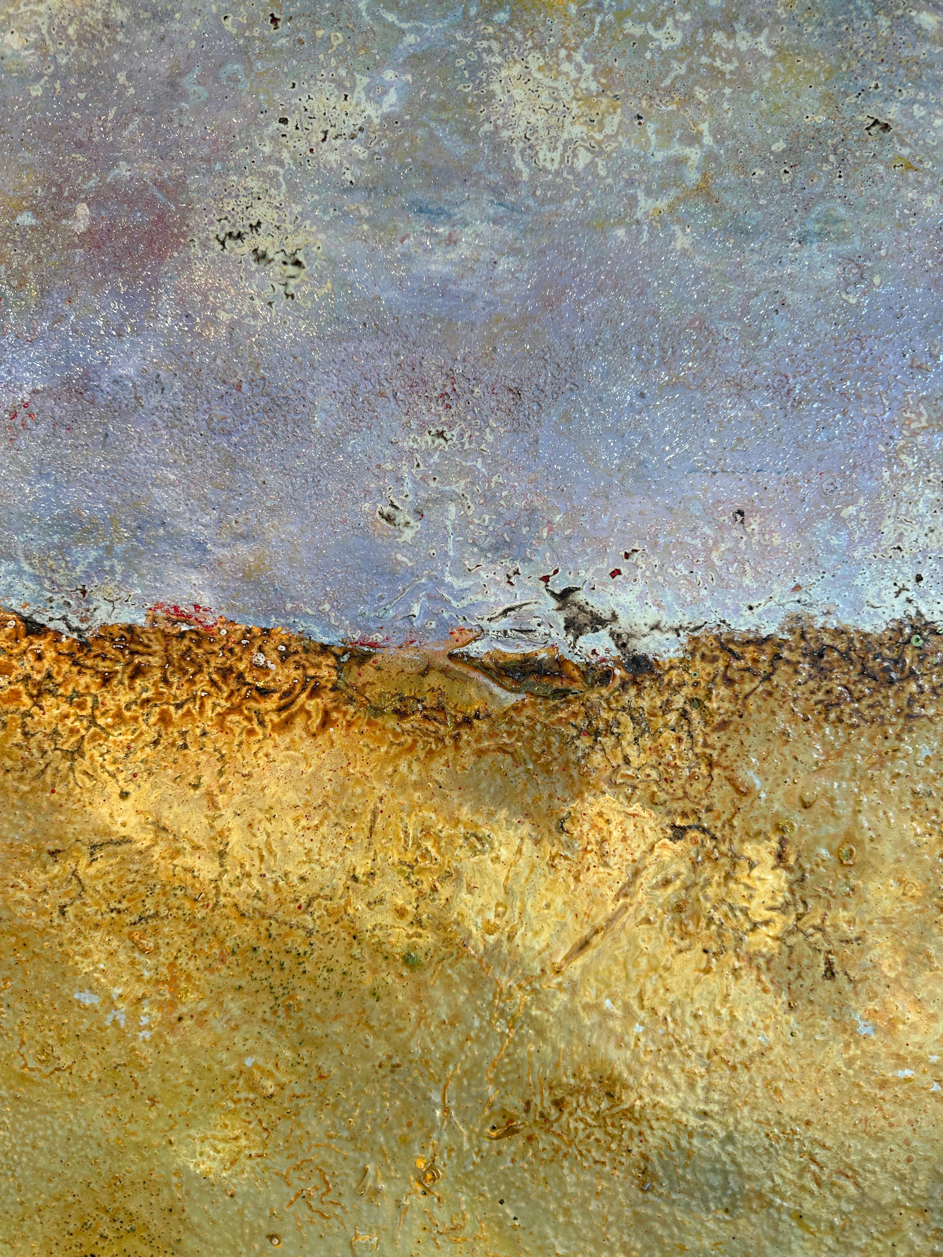 Singleton Sam Peacock Contemporary Oil Painting steel, abstract painting in vendita 3