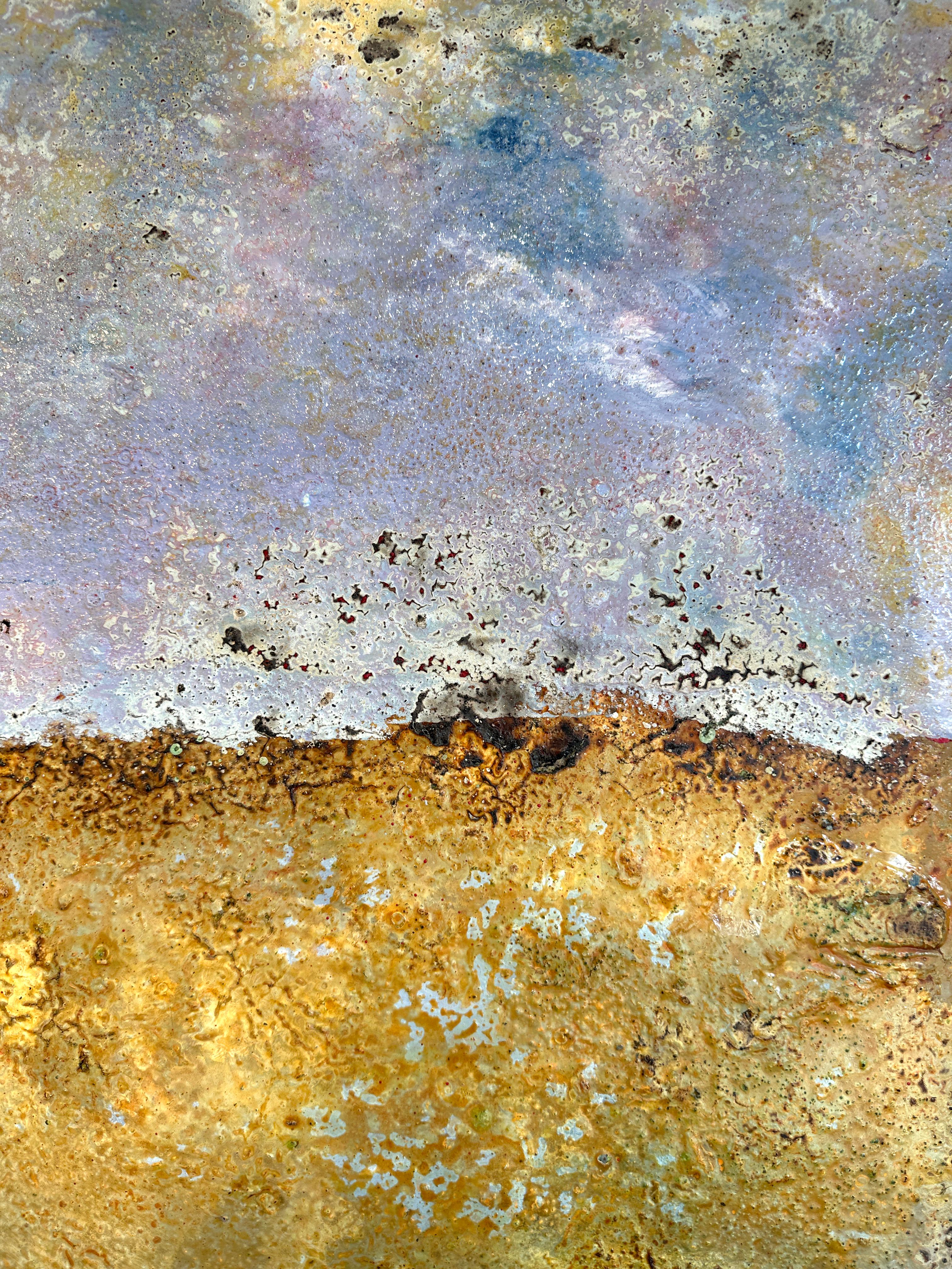 Singleton Sam Peacock Contemporary Oil Painting steel, abstract painting in vendita 6