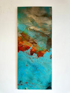 Victoria by Sam Peacock Contemporáneo Óleo sobre acero, cuadro paisaje abstracto
