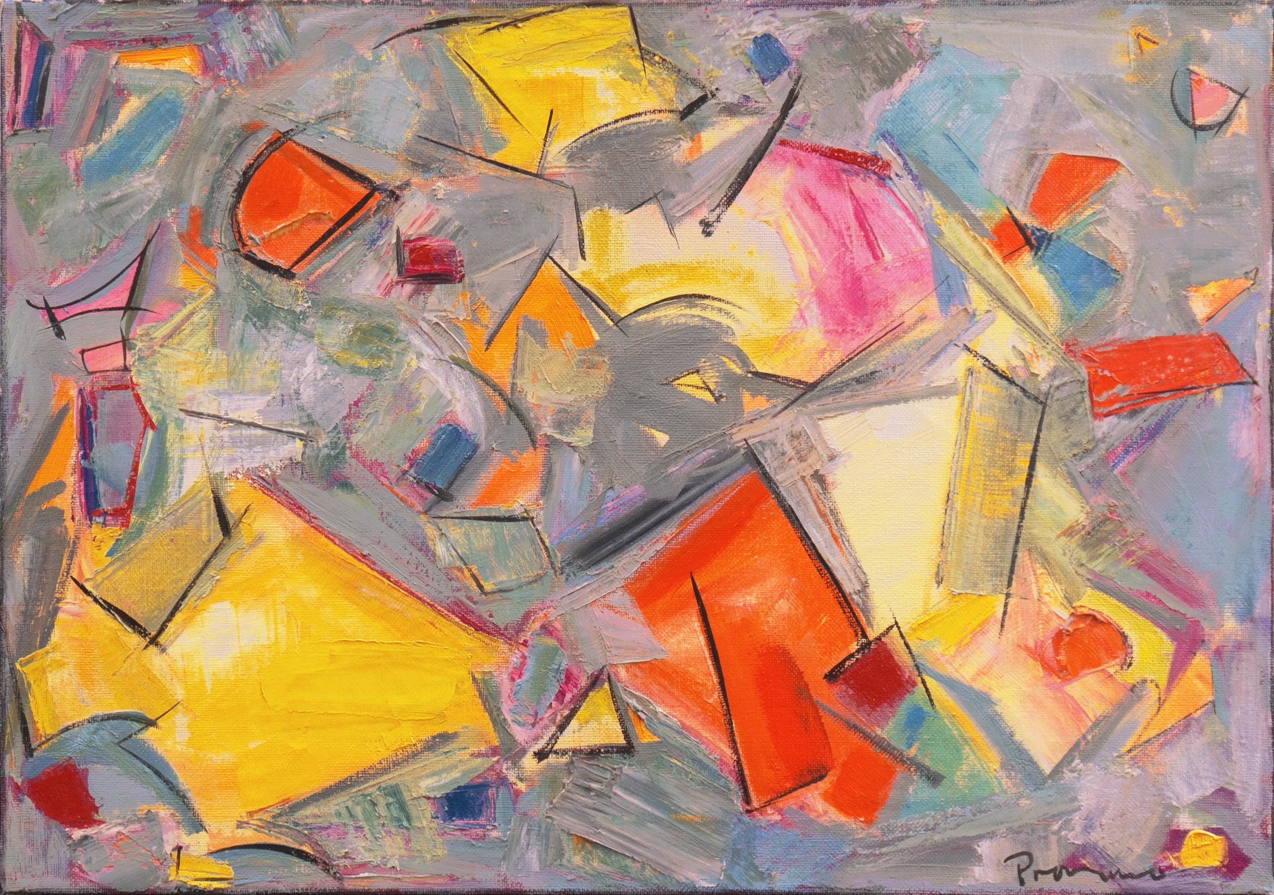 Sam Provenzano Abstract Painting - 'Biomorphic Abstract', Mid-century Modernism, SFMOMA, Whitney, Rochester Museum