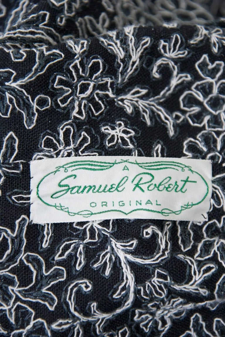Sam Robert Leather and Embroidered Suit For Sale at 1stDibs