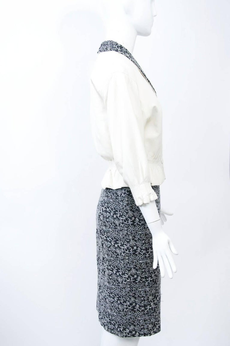Sam Robert Leather and Embroidered Suit For Sale at 1stDibs