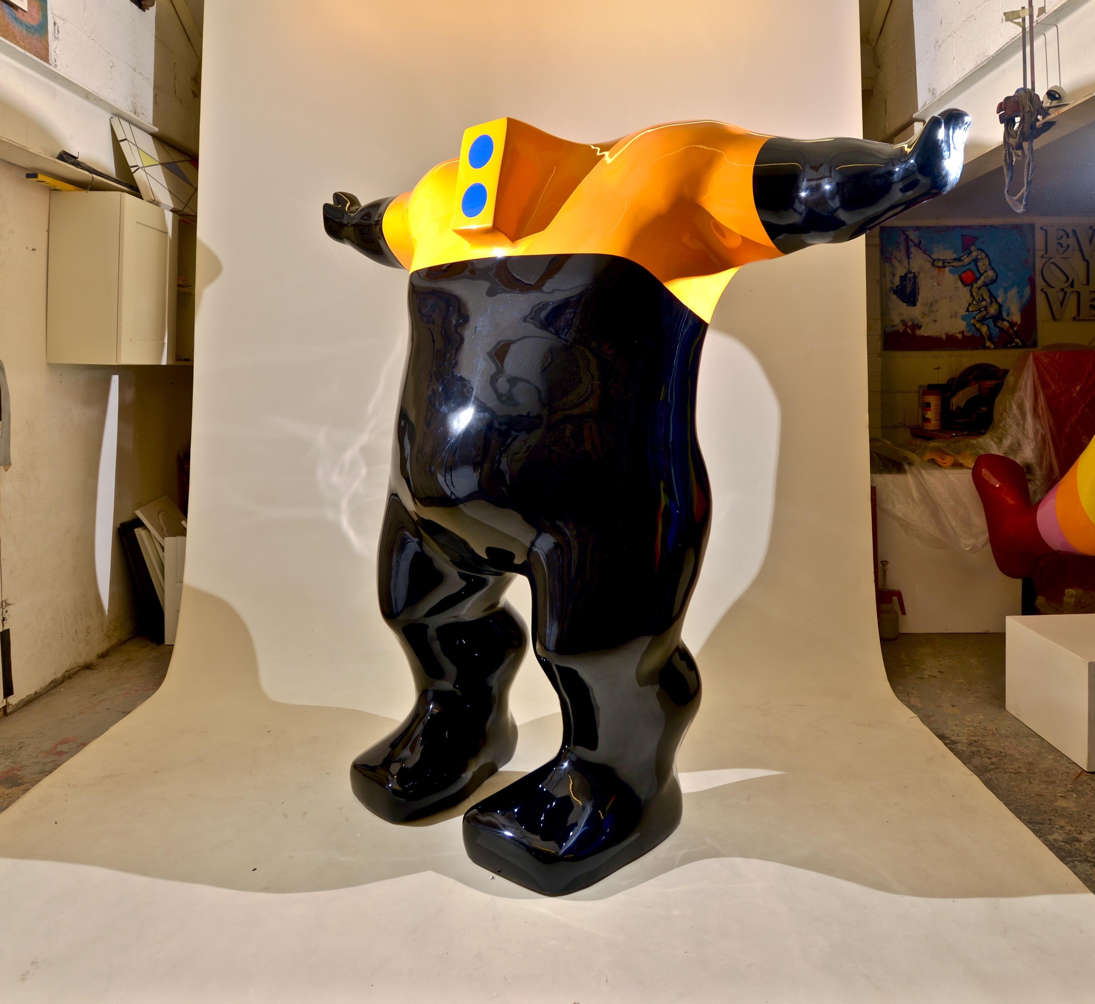 DEFENDER - a powerful and one-off sculpture by British artist Sam Shendi For Sale 9