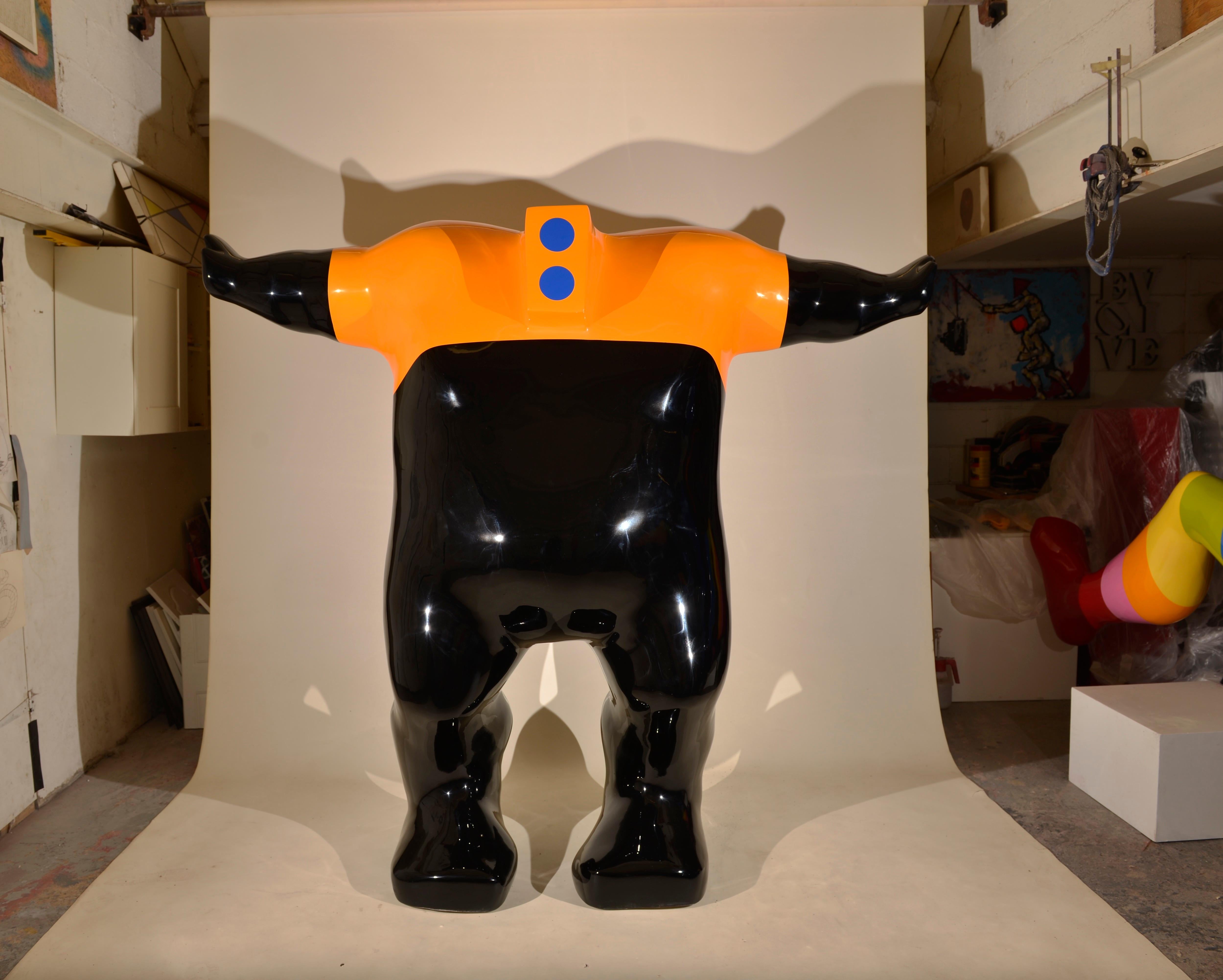 DEFENDER - a powerful and one-off sculpture by British artist Sam Shendi For Sale 1