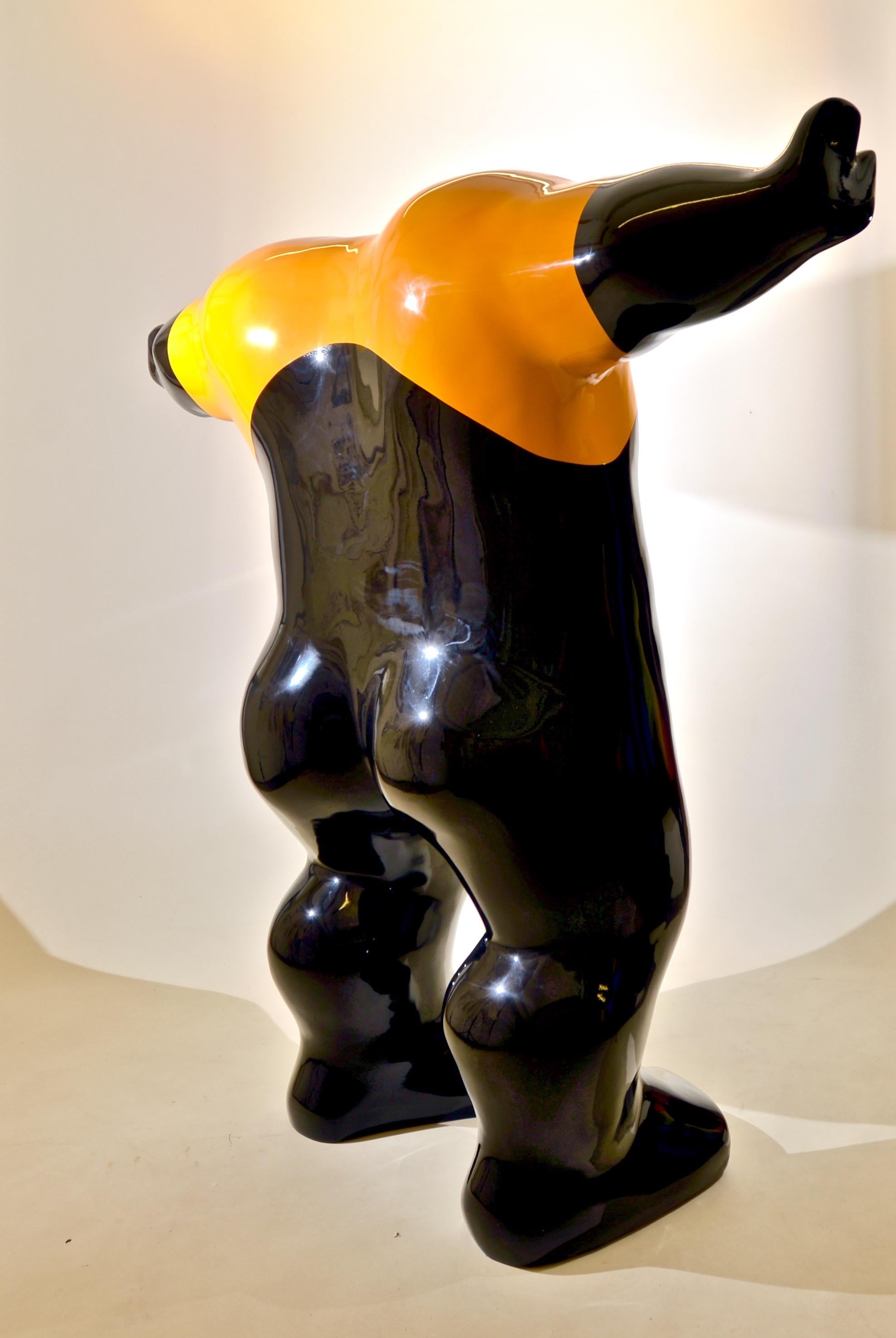 DEFENDER - a powerful and one-off sculpture by British artist Sam Shendi For Sale 4