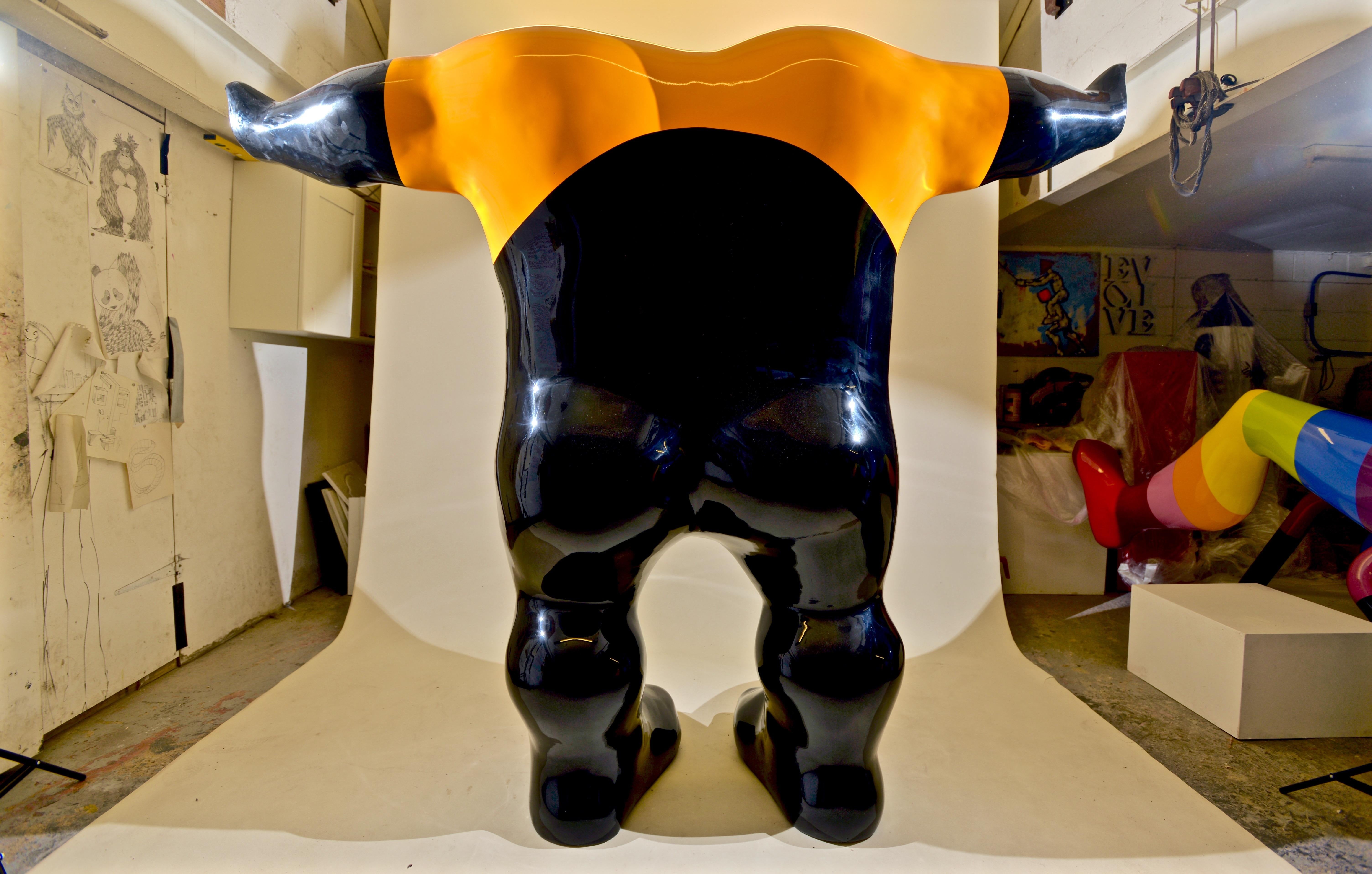 DEFENDER - a powerful and one-off sculpture by British artist Sam Shendi For Sale 5