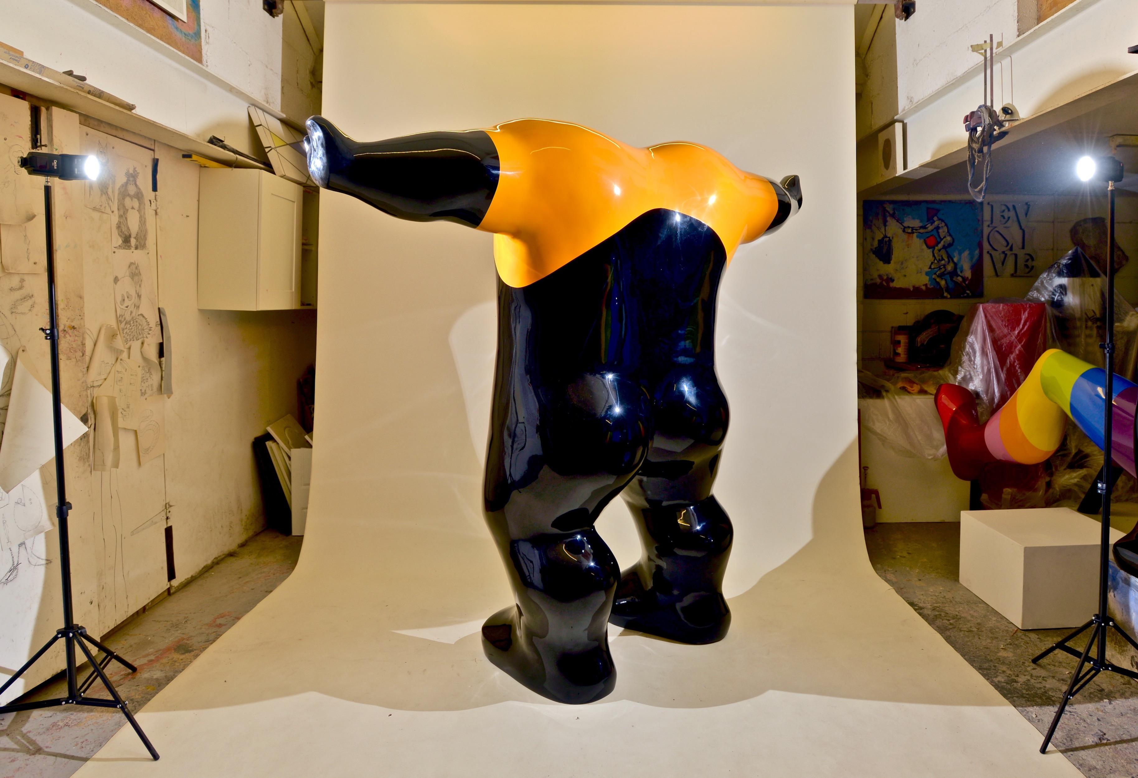 DEFENDER - a powerful and one-off sculpture by British artist Sam Shendi For Sale 6