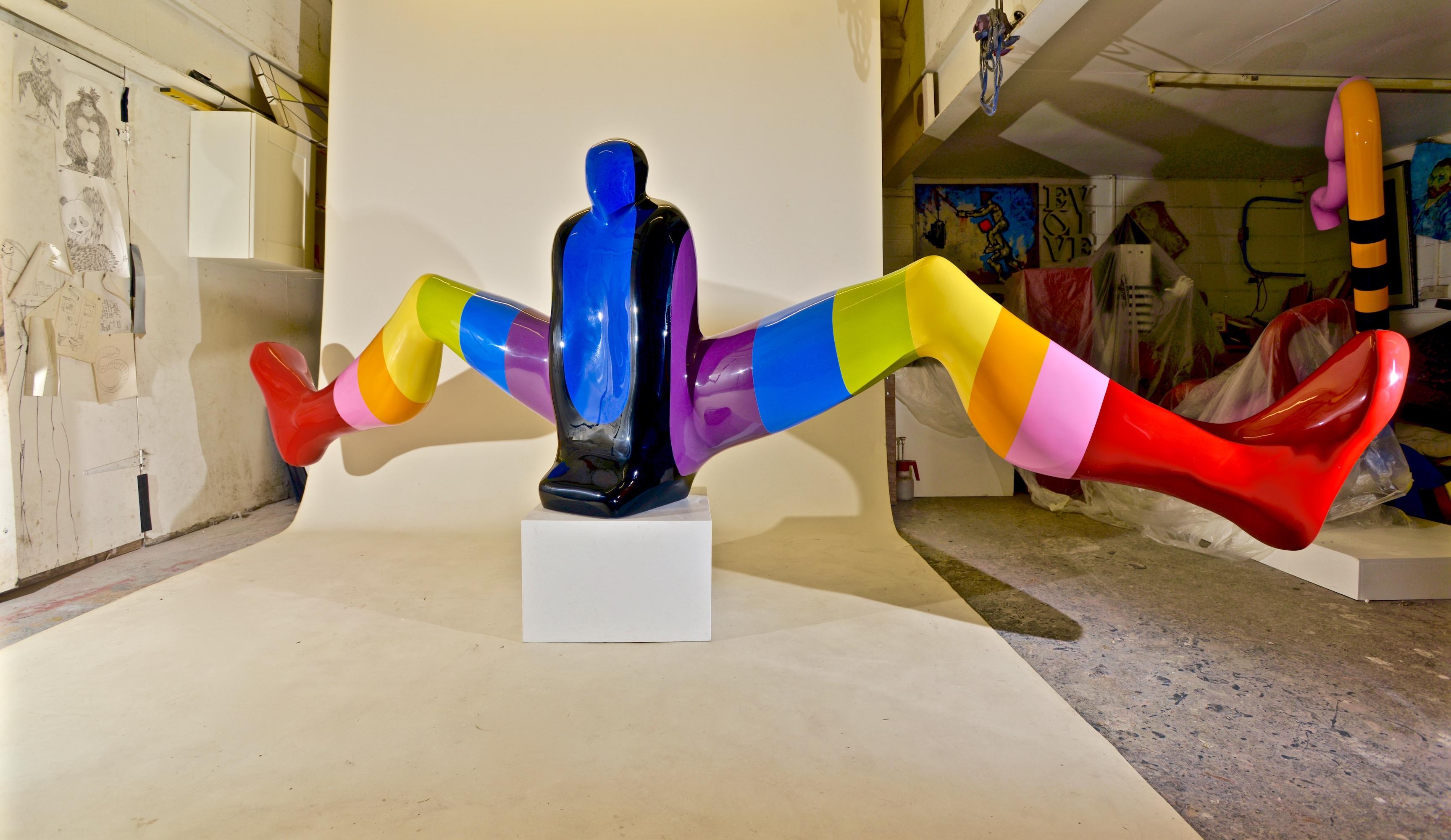 SPLIT DECISION - a dynamic monumental sculpture by British artist Sam Shendi For Sale 3