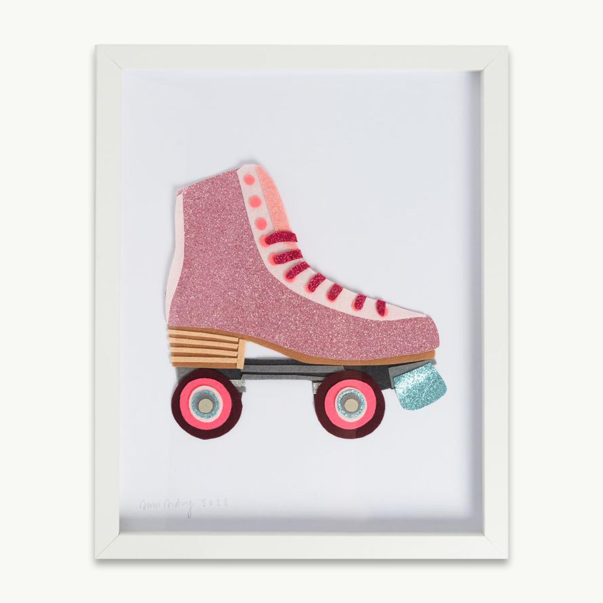 Glitter Roller Skate - Mixed Media Art by Sam Sidney