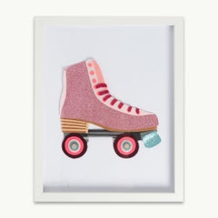 Glitzer-Rollstuhl-Skate