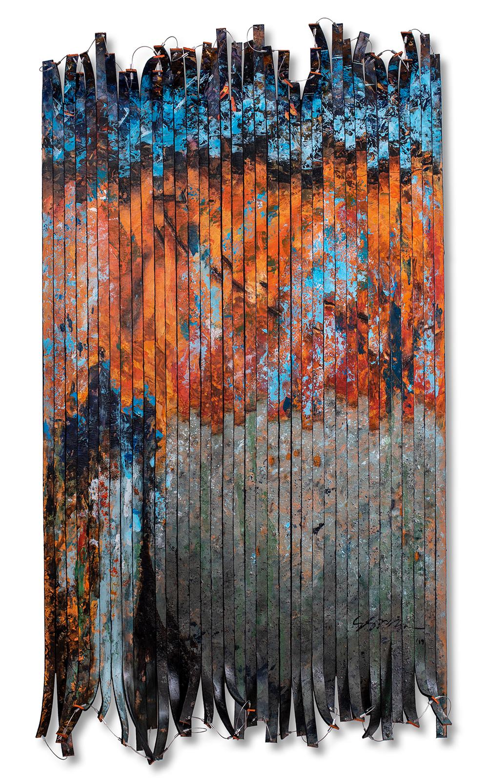 Abstract Sculpture di Sam Silberstein - Robert's Dumpster, arte da parete moderna e astratta, ispirata a Robert Rauschenberg