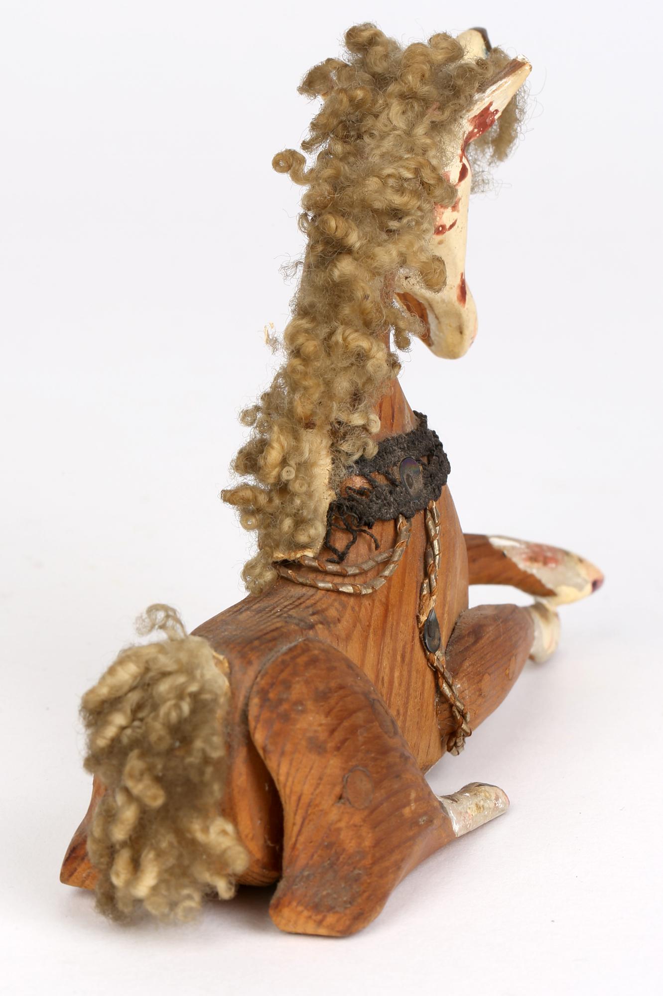Sam Smith Mid Century Carved Wooden Toy Unicorn Figure 2