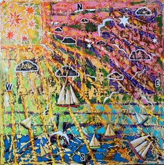 A Day On The Bay, peinture, acrylique sur toile