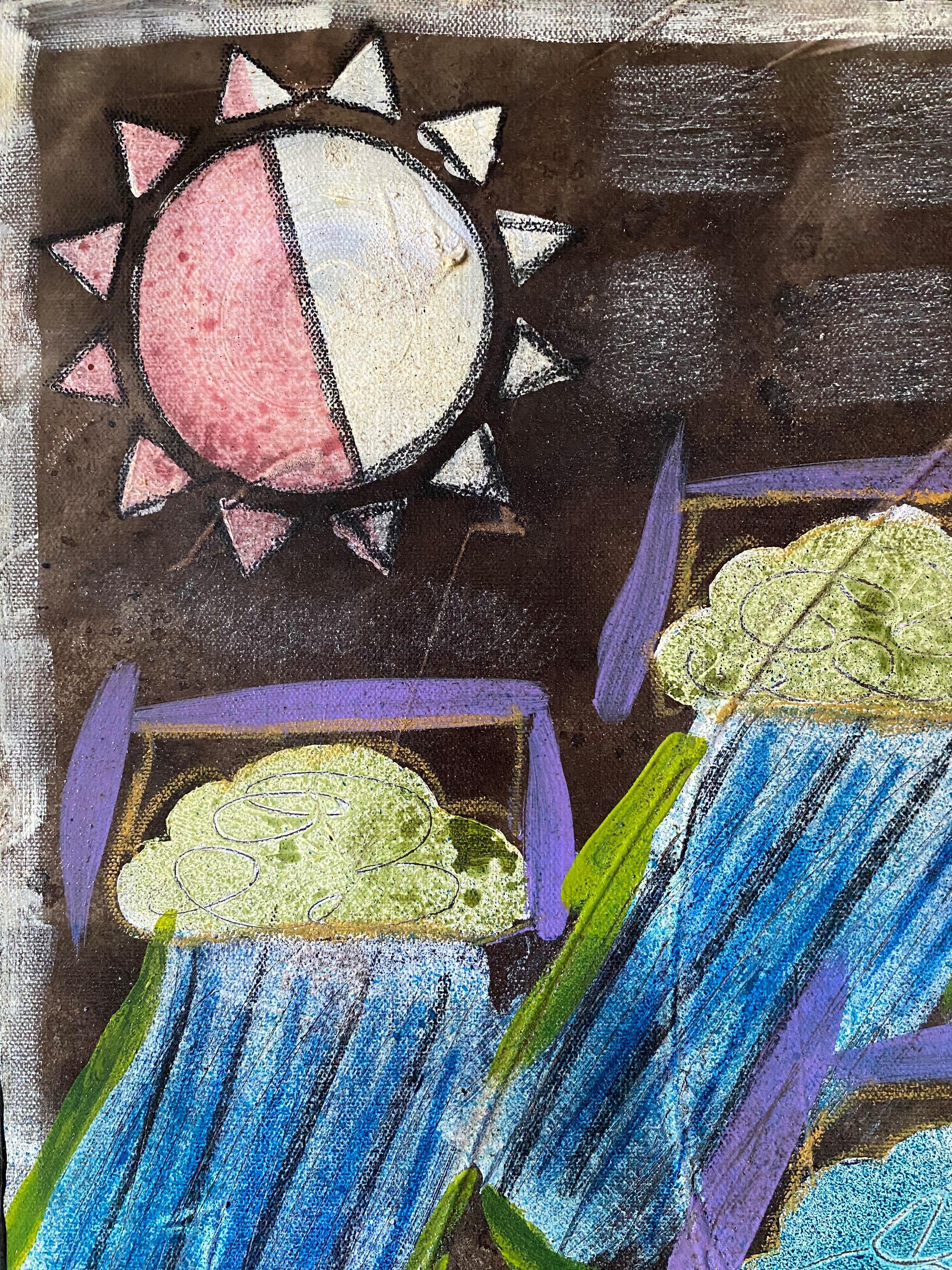 Coastal Showers, Gemälde, Acryl auf Leinwand (Abstrakter Expressionismus), Painting, von Sam Soles
