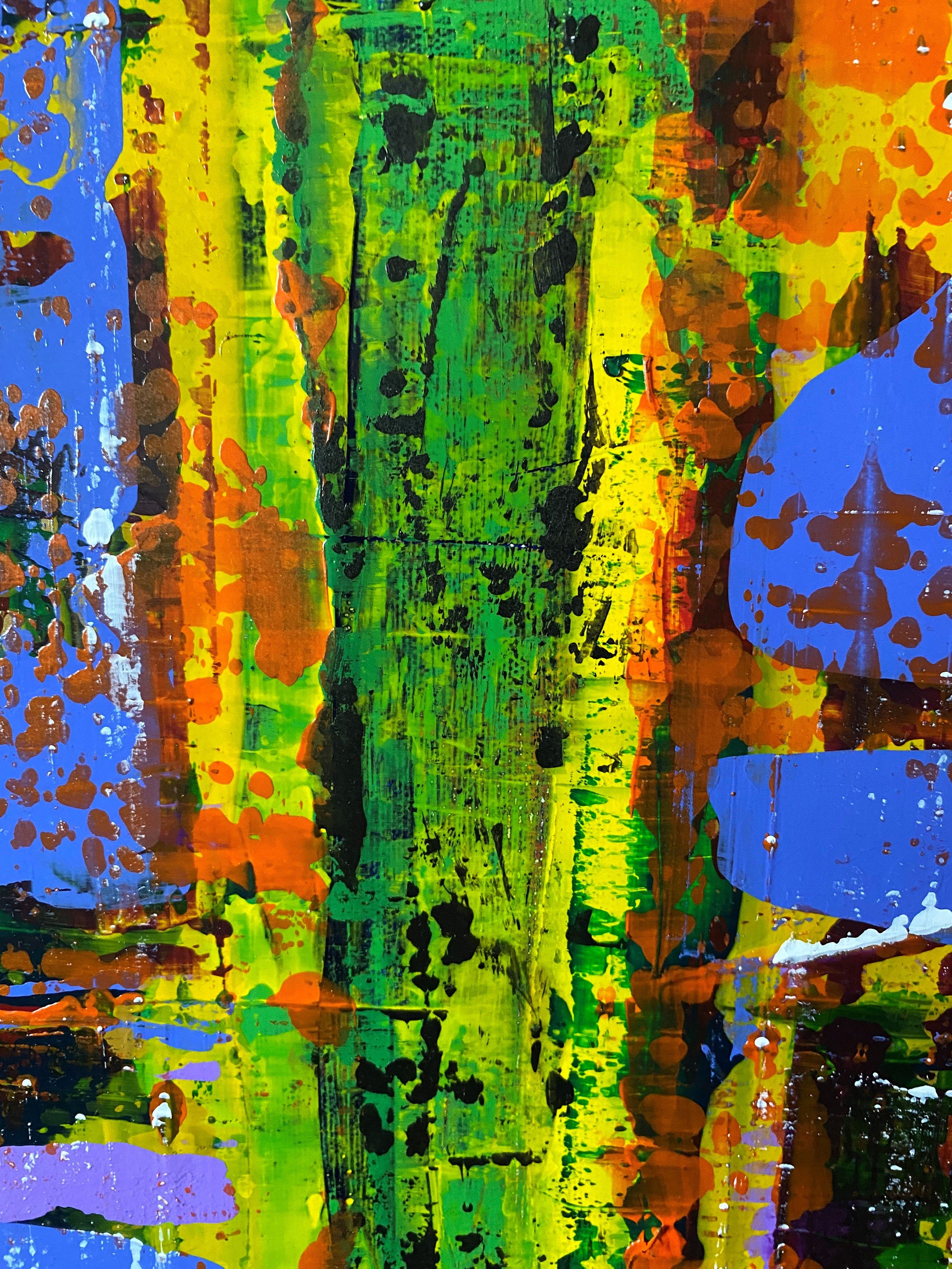 Las combinaciones de color en capas inspiraron esta obra. Pinté esta obra al aire libre durante unas semanas en primavera, cuando el paisaje salía del invierno. Espero que el espectador aprecie la profundidad, la textura y el contraste de colores de