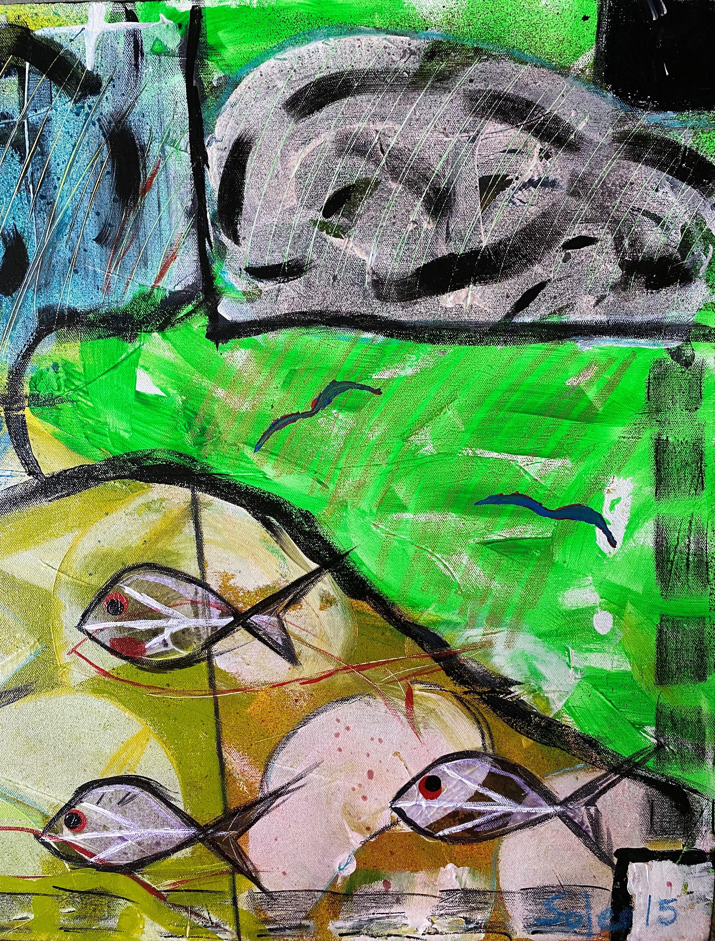 Laguna Madre, Painting, Acrylic on Canvas For Sale 3