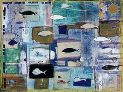 Vita nella laguna, Pittura, Acrilico su tela