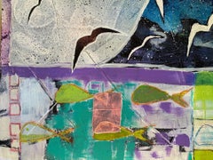 Night Coastal Vision, peinture sur toile