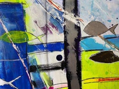 Sun Fish, Painting, Acrylic on Canvas