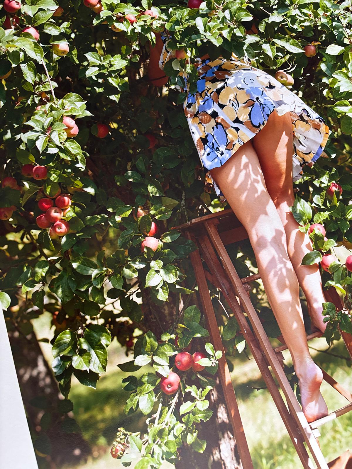 Cueillette de pommes - Photo couleur, Tirage édition limitée, Contemporary, Sexy Woman - Photograph de Sam Thomas