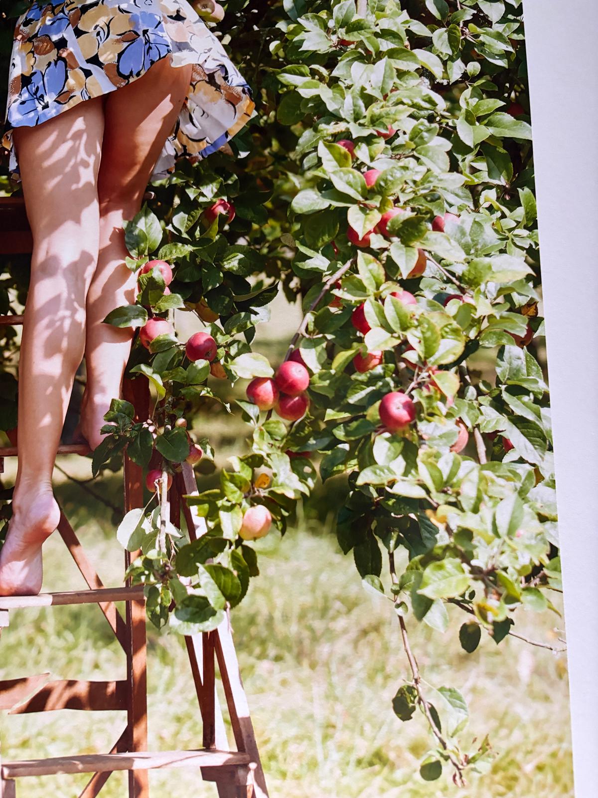 Cueillette de pommes - Photo couleur, Tirage édition limitée, Contemporary, Sexy Woman en vente 2