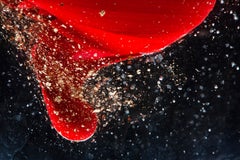 Golden Dream Limited Edition Red Abstract Pigment Print, Signed