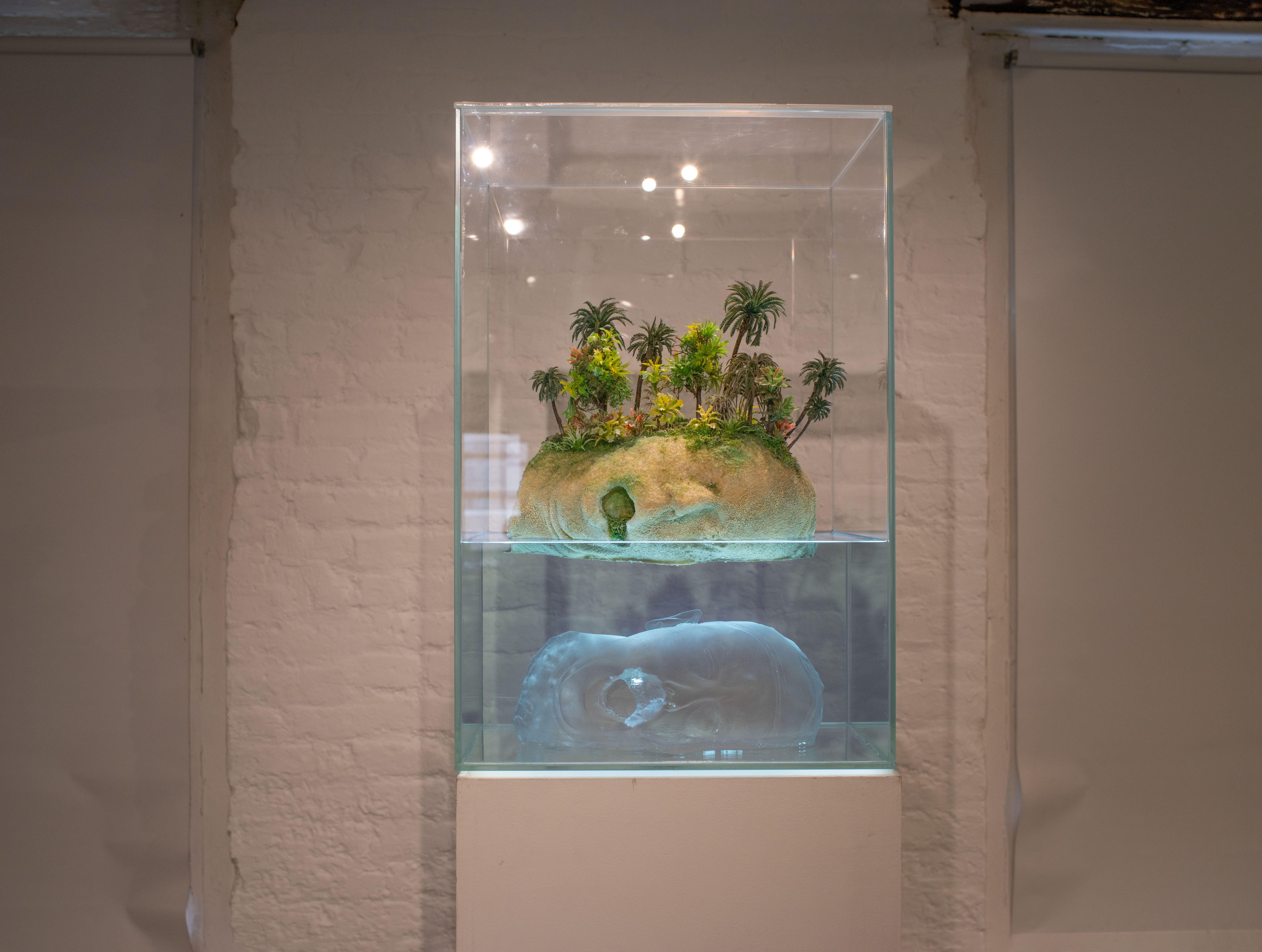 Autorretrato doble en el paraíso - Mixed Media Art Contemporáneo de Sam Tufnell