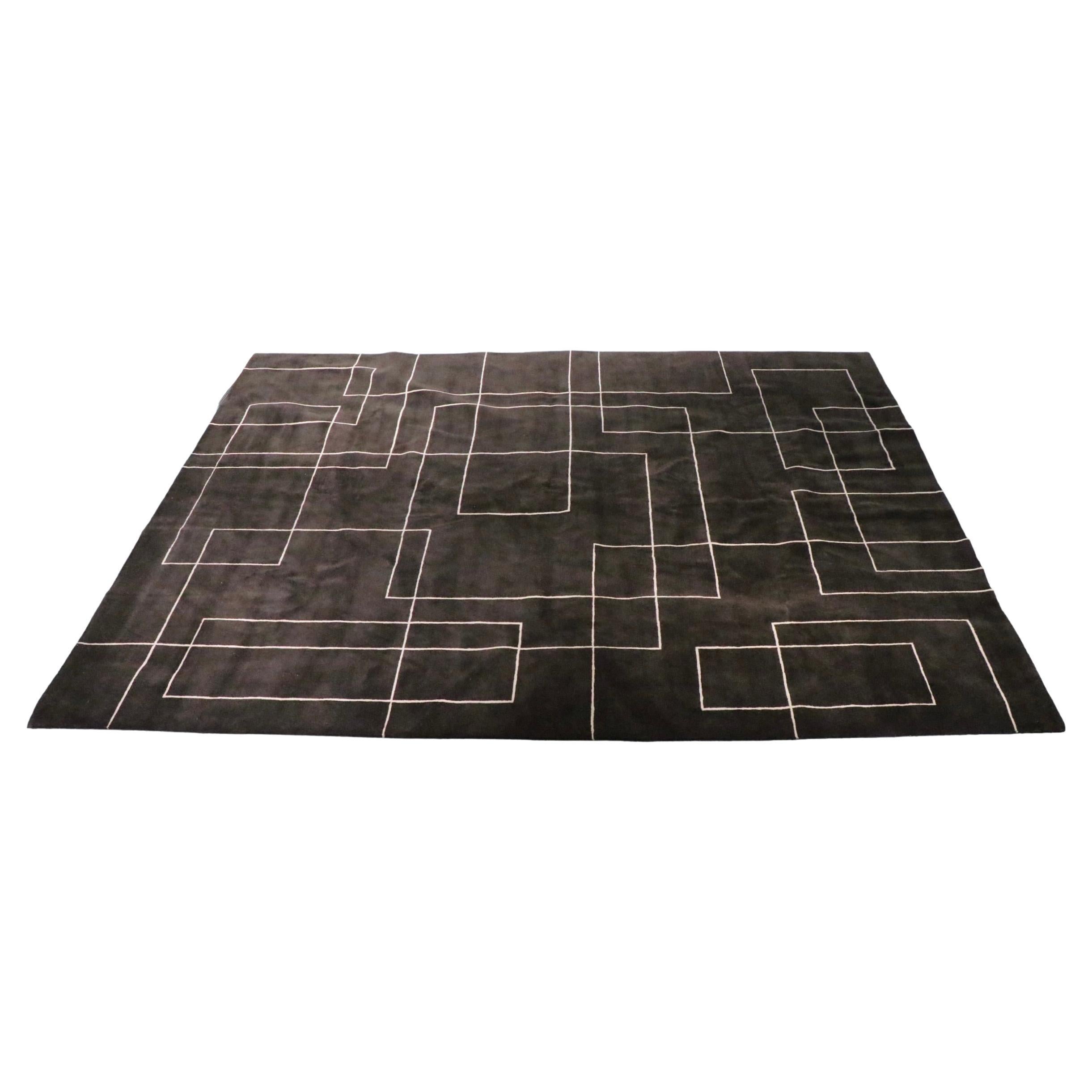 Alfombra Sam Turner Cityscape The Rug Company en marrón chocolate 100 nudos, c 2019
