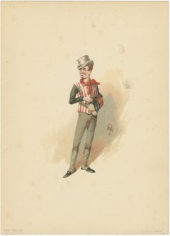 Sam Weller aus den Pickwick Papers - Kyd-Charakterskizze nach Dickens, ca. 1889