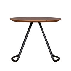 Sama Coffee Table, Contemporary Modern Minimalist Natural Oak & Black Metal