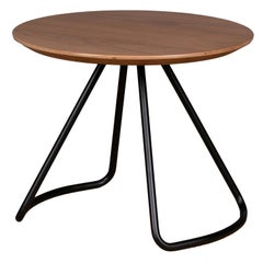Mesa Baja Sama, Moderna Contemporánea Minimalista Roble Natural y Metal Negro