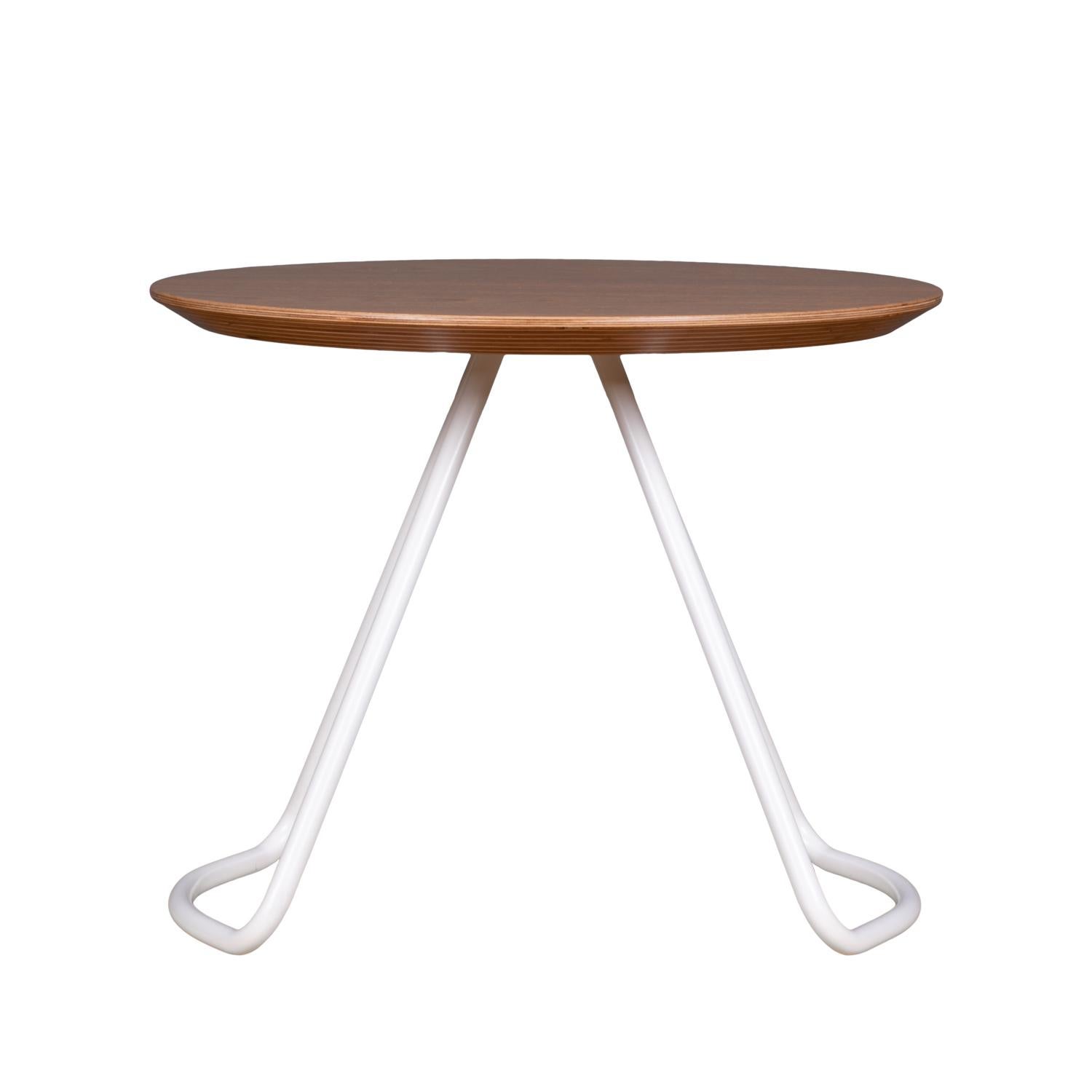 Table Basse Sama, Table Basse Contemporaine Moderne Minimaliste en Chêne Naturel et Métal Blanc Neuf - En vente à Istanbul, TR