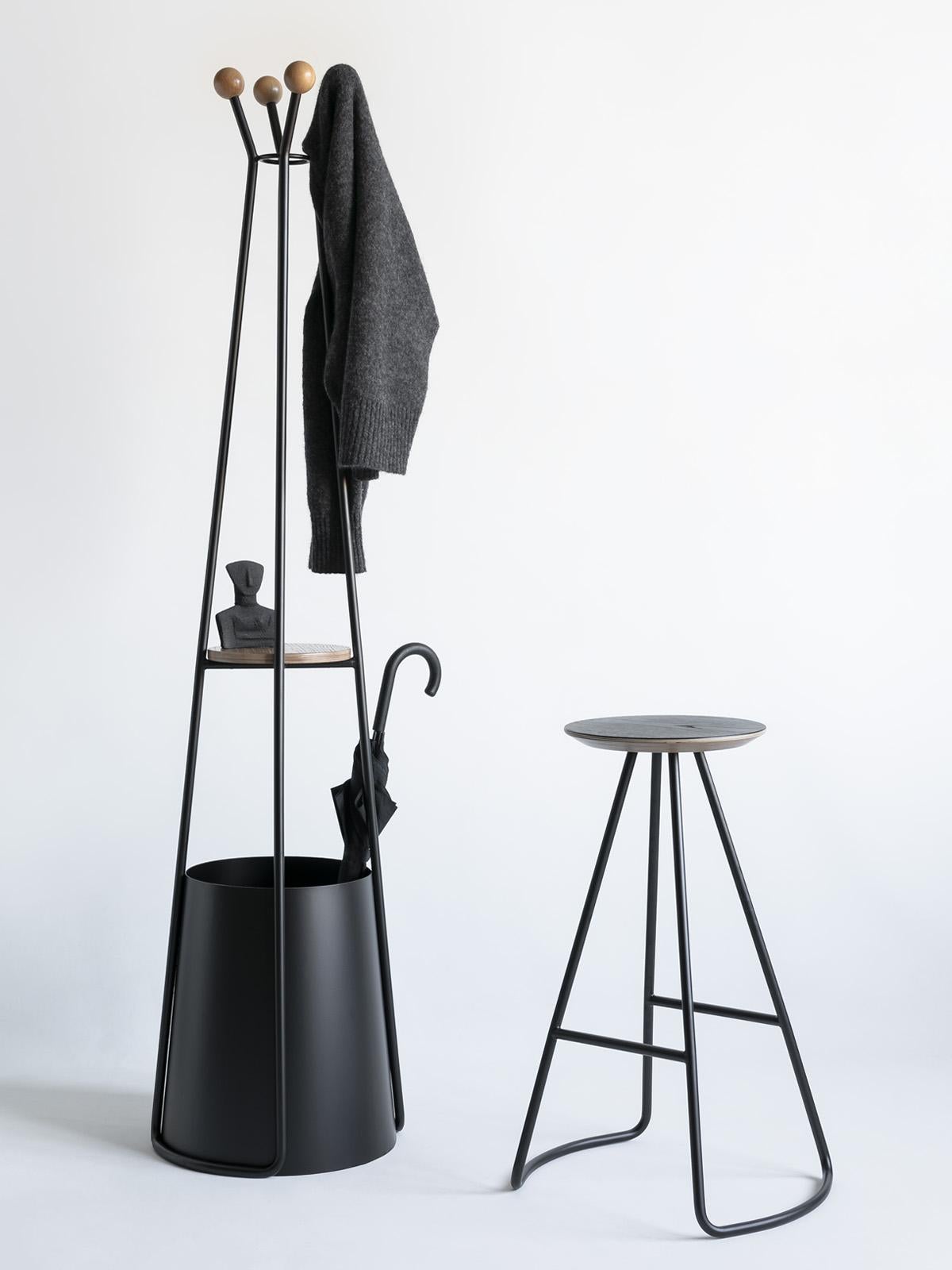 Sama high stool is part of the Sama collection, which provides functionality through simple, yet striking and sculptural forms that add a unique and elegant touch to its environment.

Inspired by the poetry of whirling costumes worn in Sama