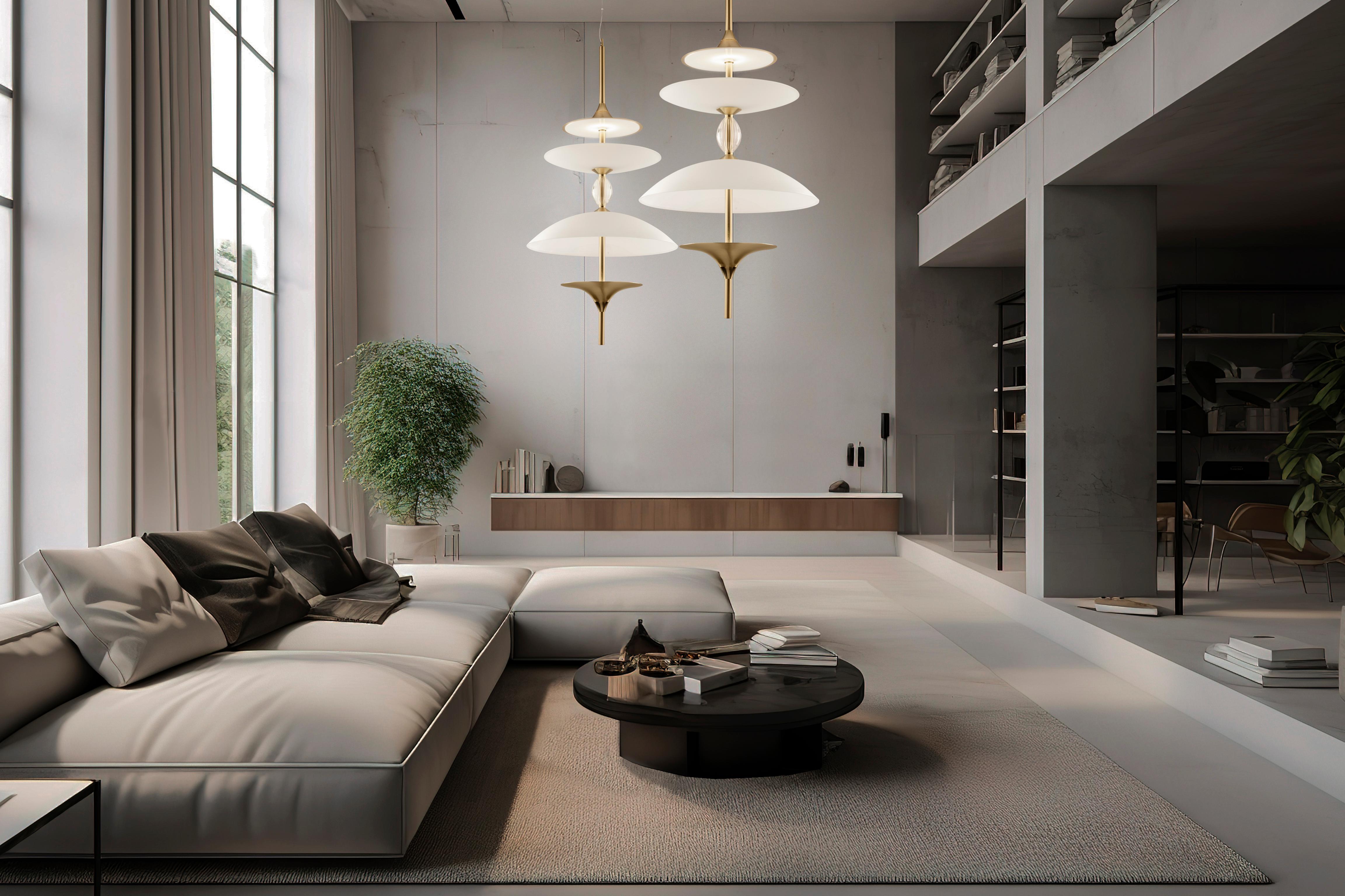 Italiano Lampada a sospensione Sama Large di Euroluce Lampadari in vendita