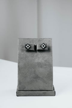 SĀMAÁ Diamonds - Echo Noir Everyday Earrings - Black Enamel & Diamond Earrings