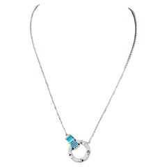 SĀMAÁ Diamonds - Collier de turquoise Halo - Collier de turquoise et de diamants