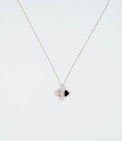 SĀMAÁ Diamonds - Orion Noir Pendant - Black Enamel & Diamond Necklace