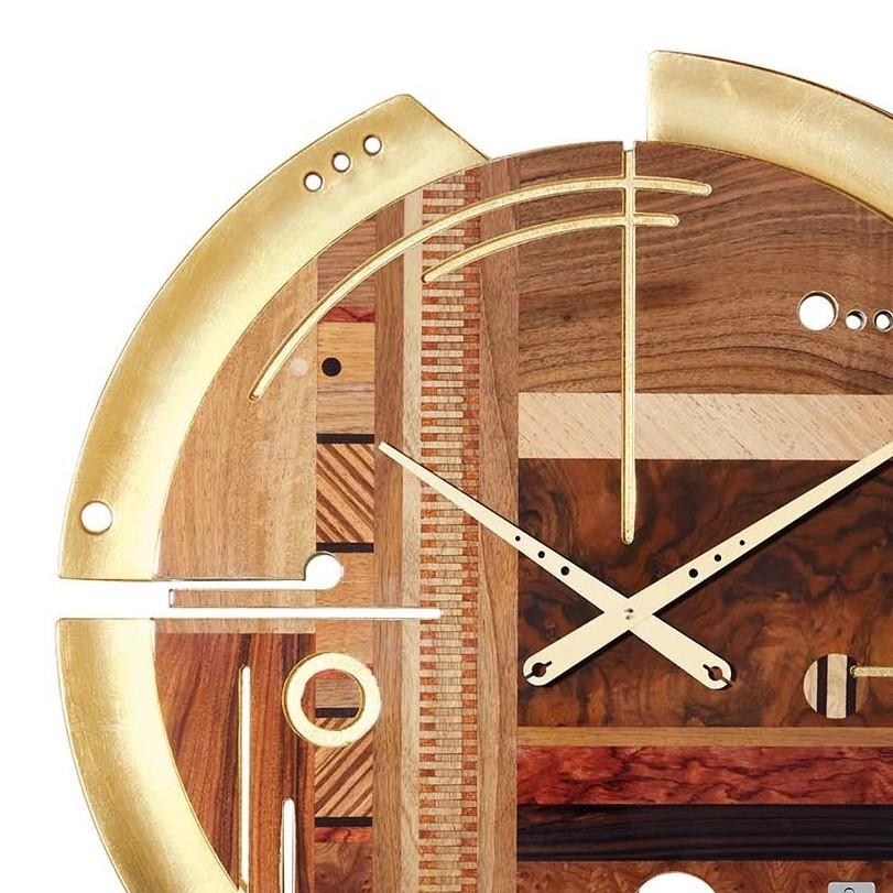 Contemporary Samada Gold Special Edition Clock by Arosio Milano