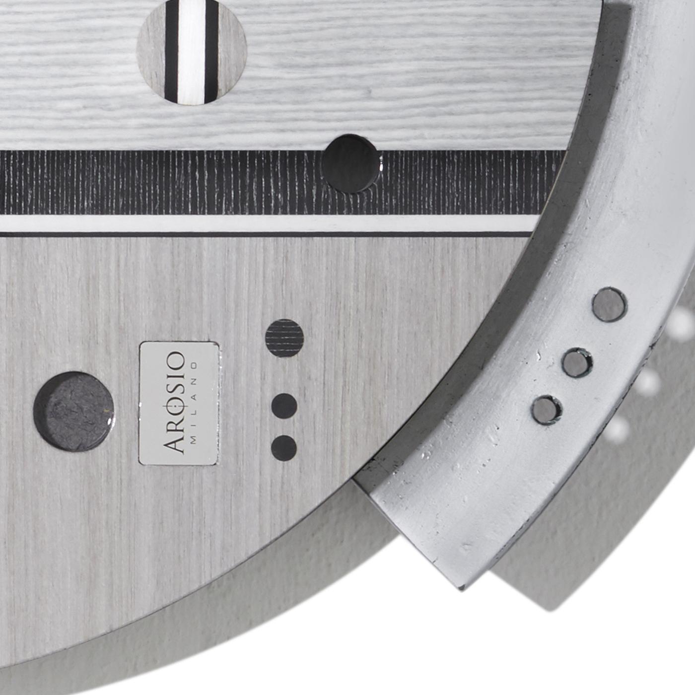 Contemporary Samada Silver Special Edition Clock by Arosio Milano