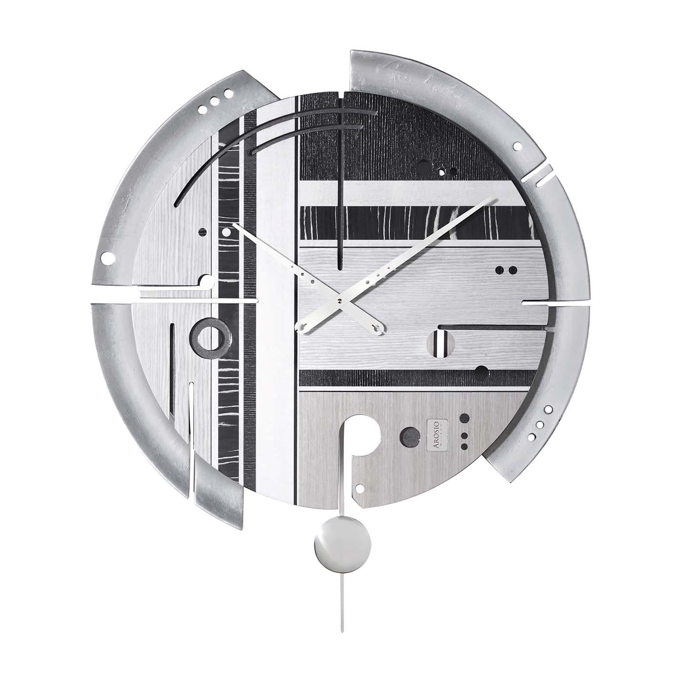 Samada Silver Special Edition Clock by Arosio Milano