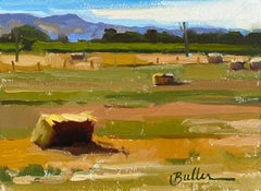 "Farm To Mountain, " Oil Painting